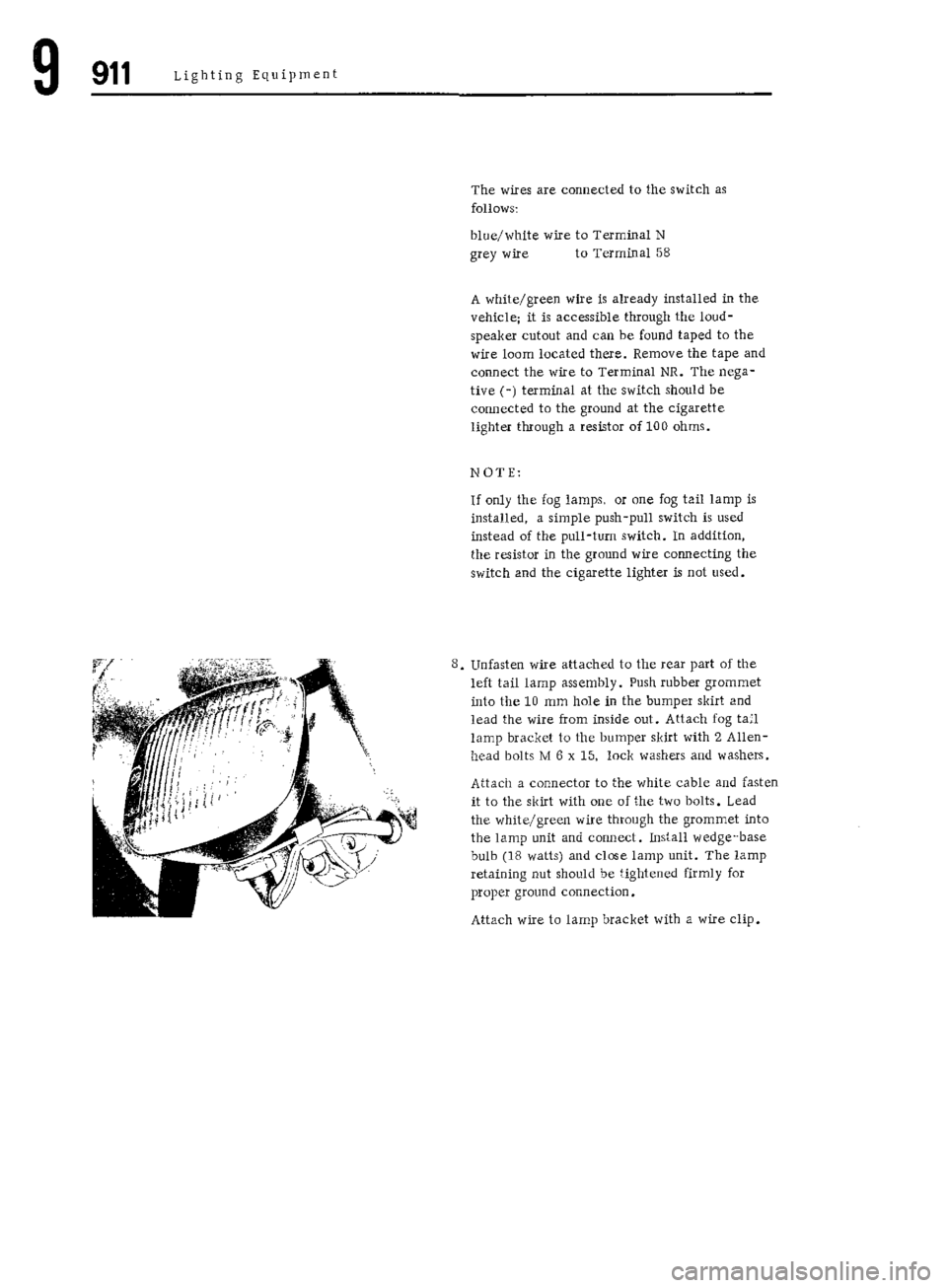 PORSCHE 911 1972 1.G Workshop Manual 6 