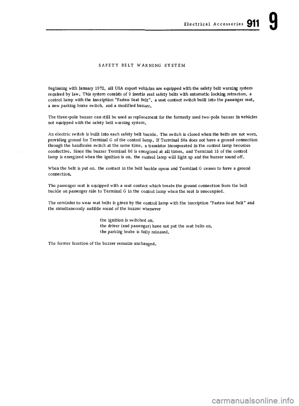 PORSCHE 911 1972 1.G Workshop Manual 6 