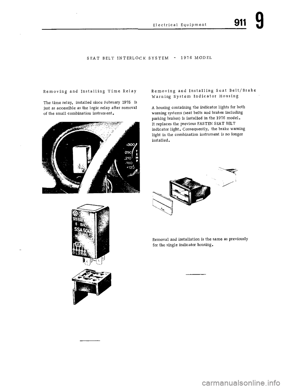 PORSCHE 911 1972 1.G Workshop Manual 7 