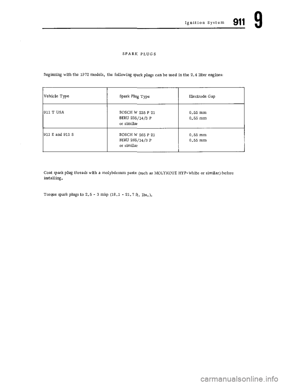 PORSCHE 911 1972 1.G Workshop Manual 7 