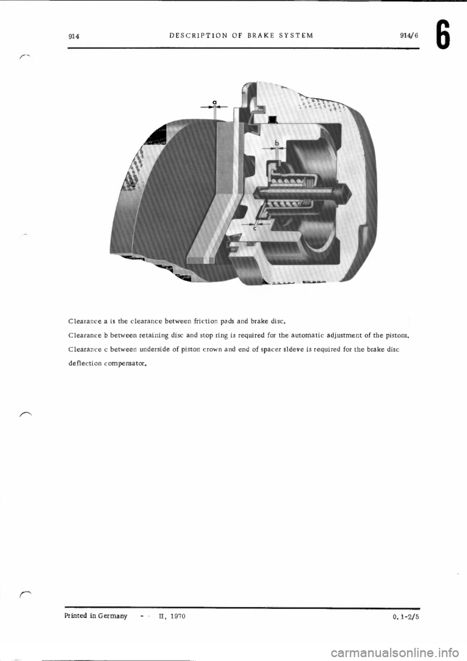 PORSCHE 914 1973 1.G Brakes Workshop Manual 