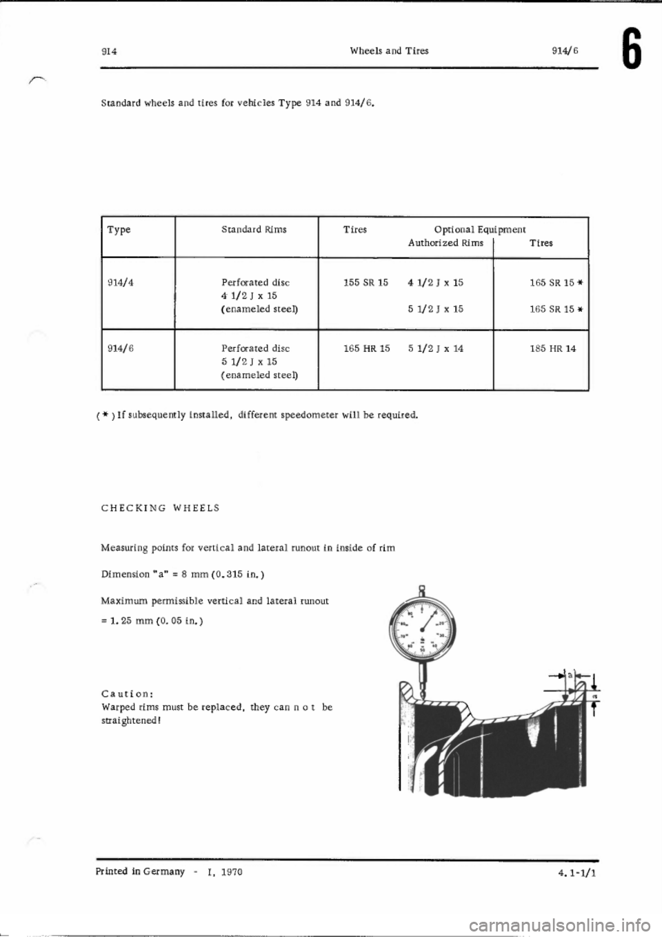 PORSCHE 914 1973 1.G Brakes Workshop Manual 