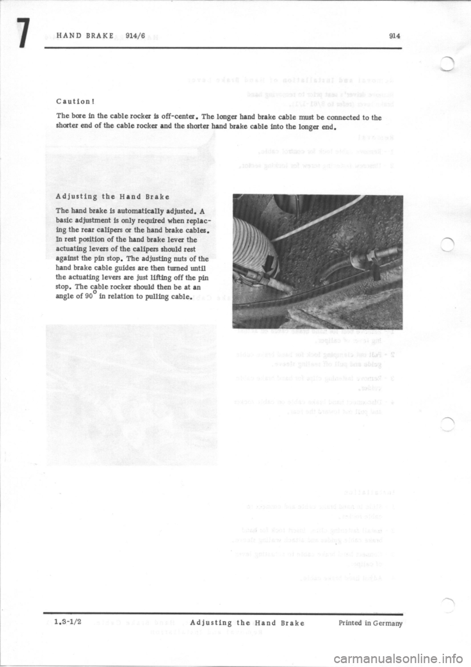PORSCHE 914 1975 1.G Controls Workshop Manual 
