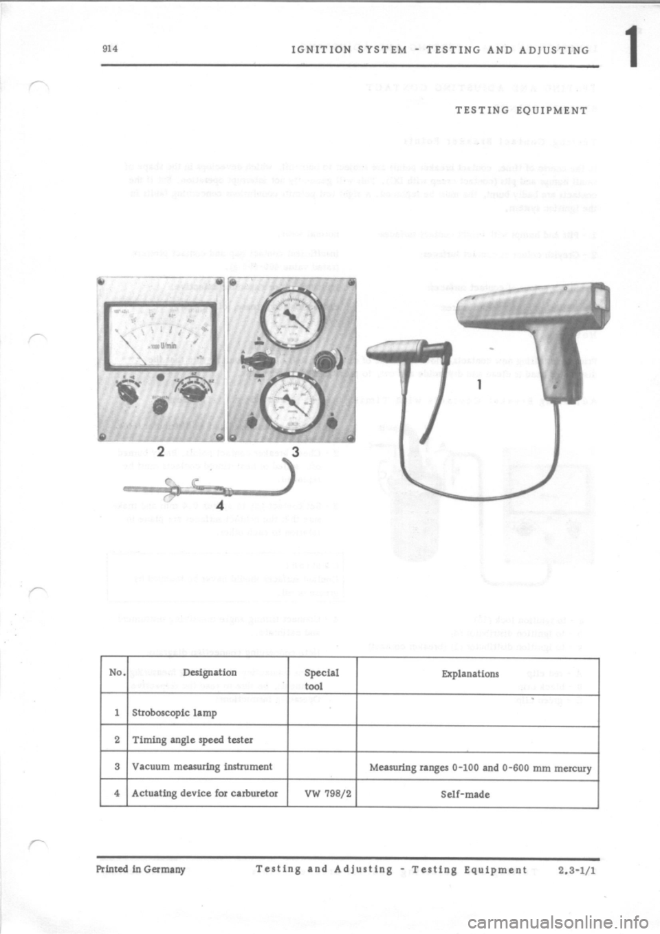 PORSCHE 914 1975 1.G Engine 1 Workshop Manual 