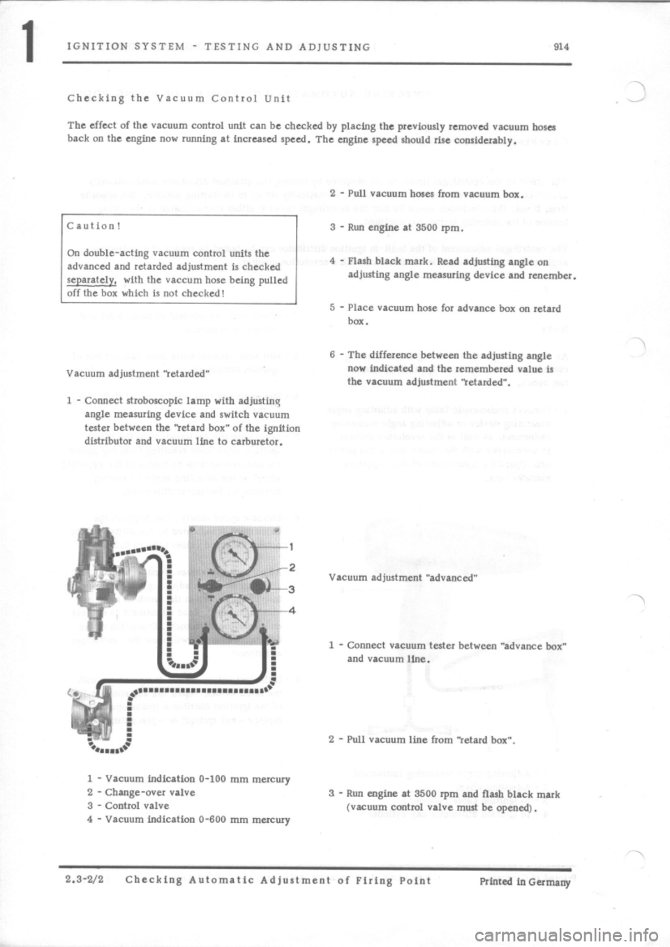 PORSCHE 914 1975 1.G Engine 1 Workshop Manual 