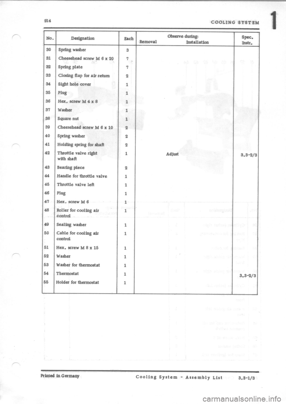PORSCHE 914 1975 1.G Engine 2 Workshop Manual 