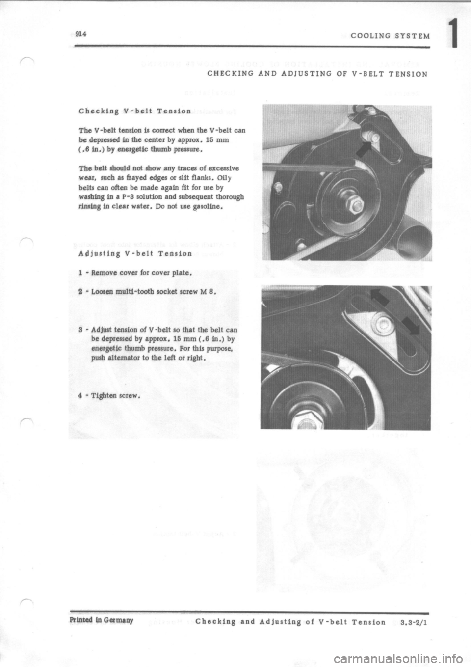 PORSCHE 914 1975 1.G Engine 2 Workshop Manual 