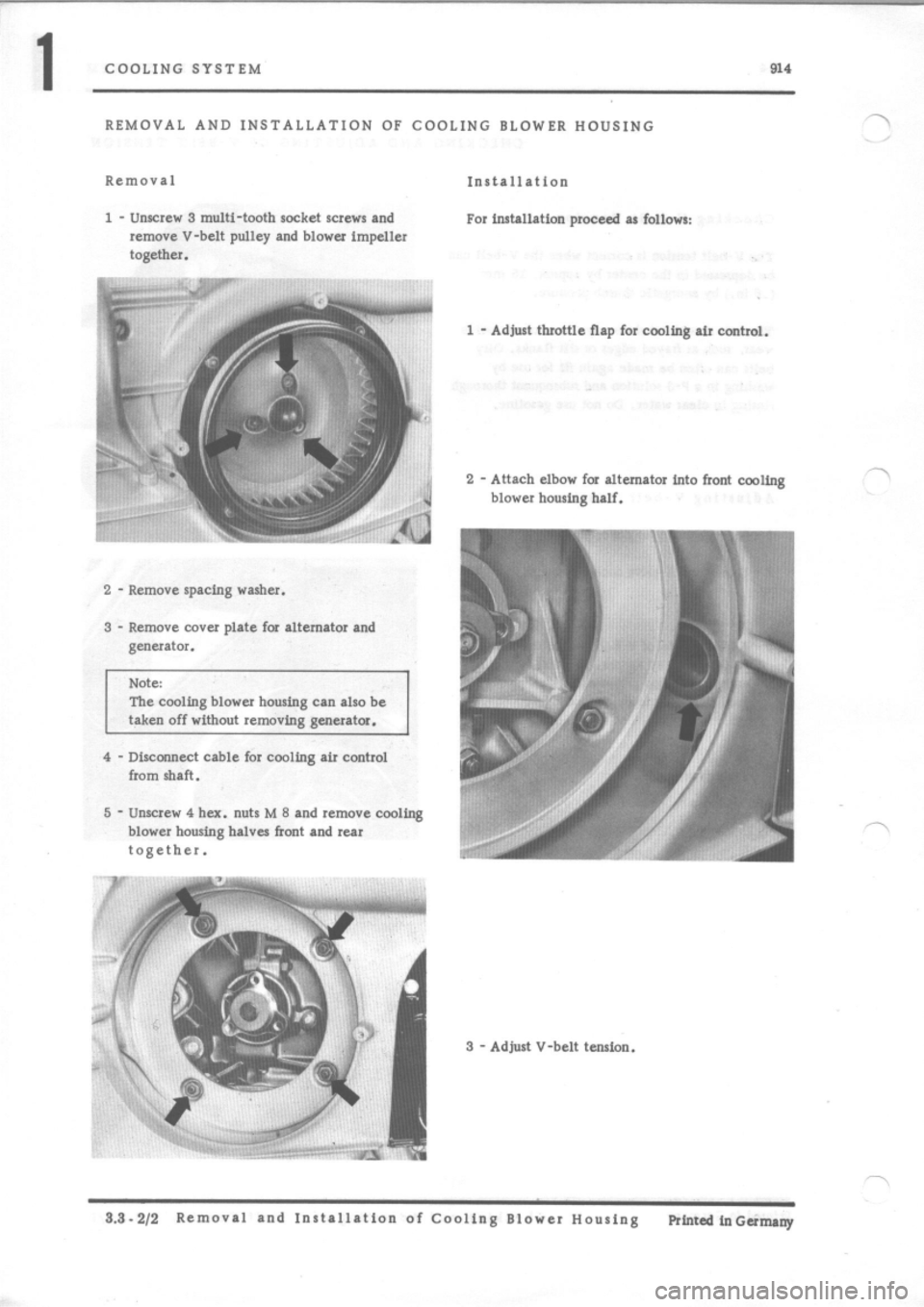 PORSCHE 914 1975 1.G Engine 2 Workshop Manual 