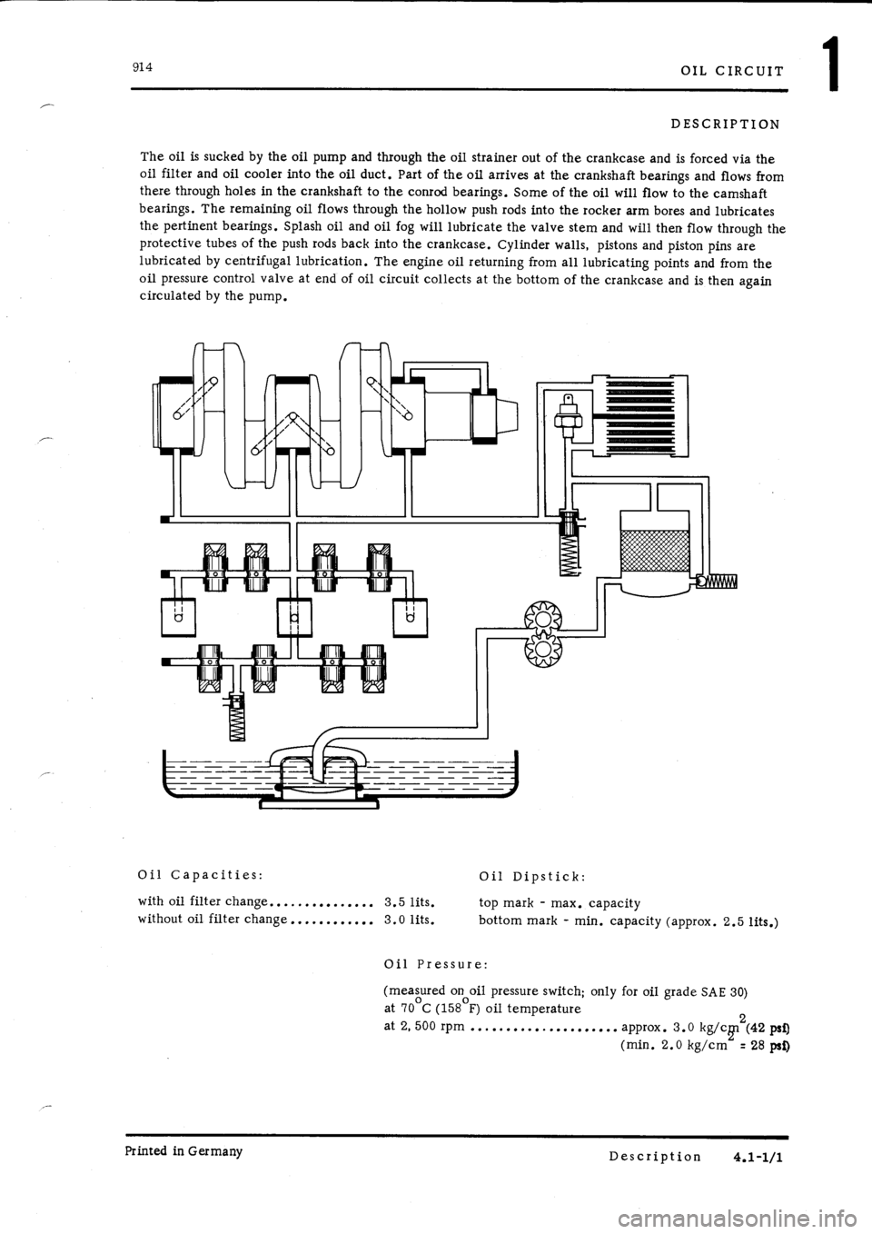 PORSCHE 914 1975 1.G Engine 2 Workshop Manual 