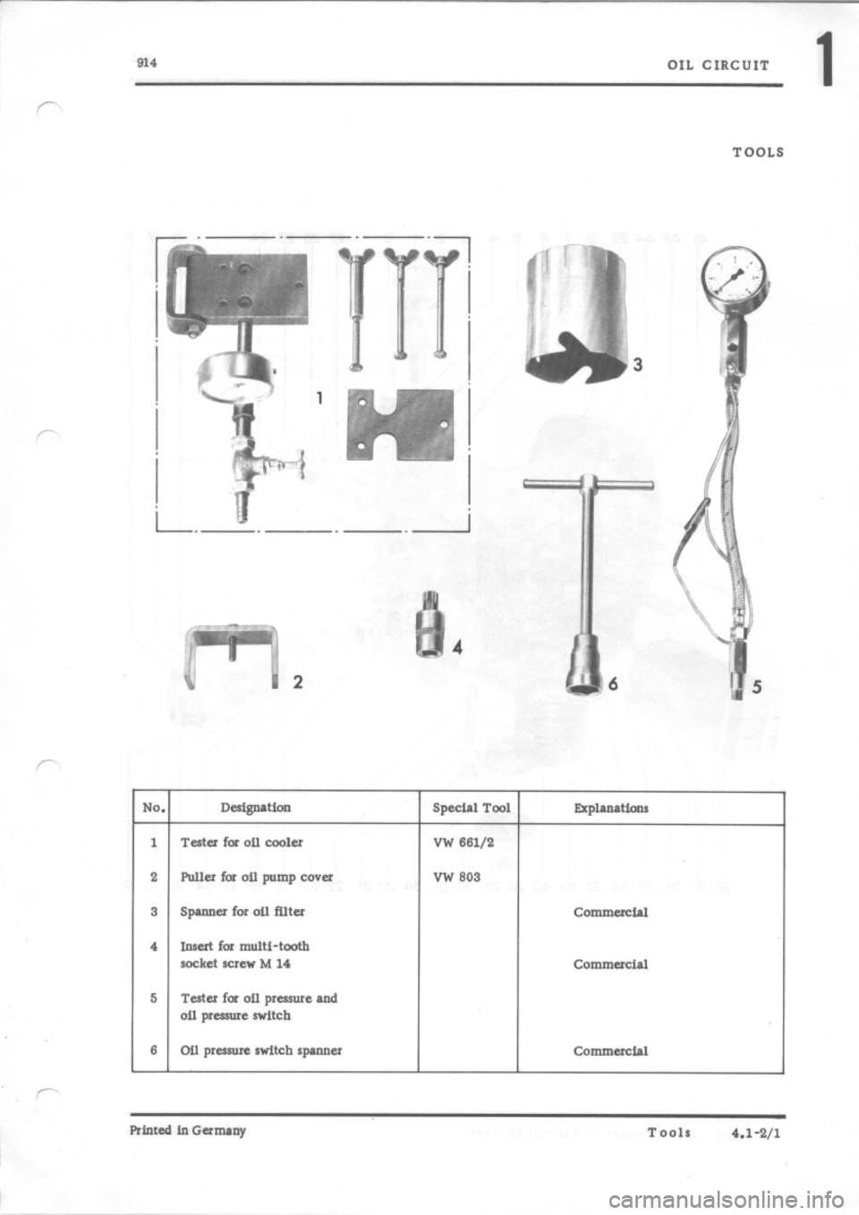 PORSCHE 914 1975 1.G Engine 2 Workshop Manual 
