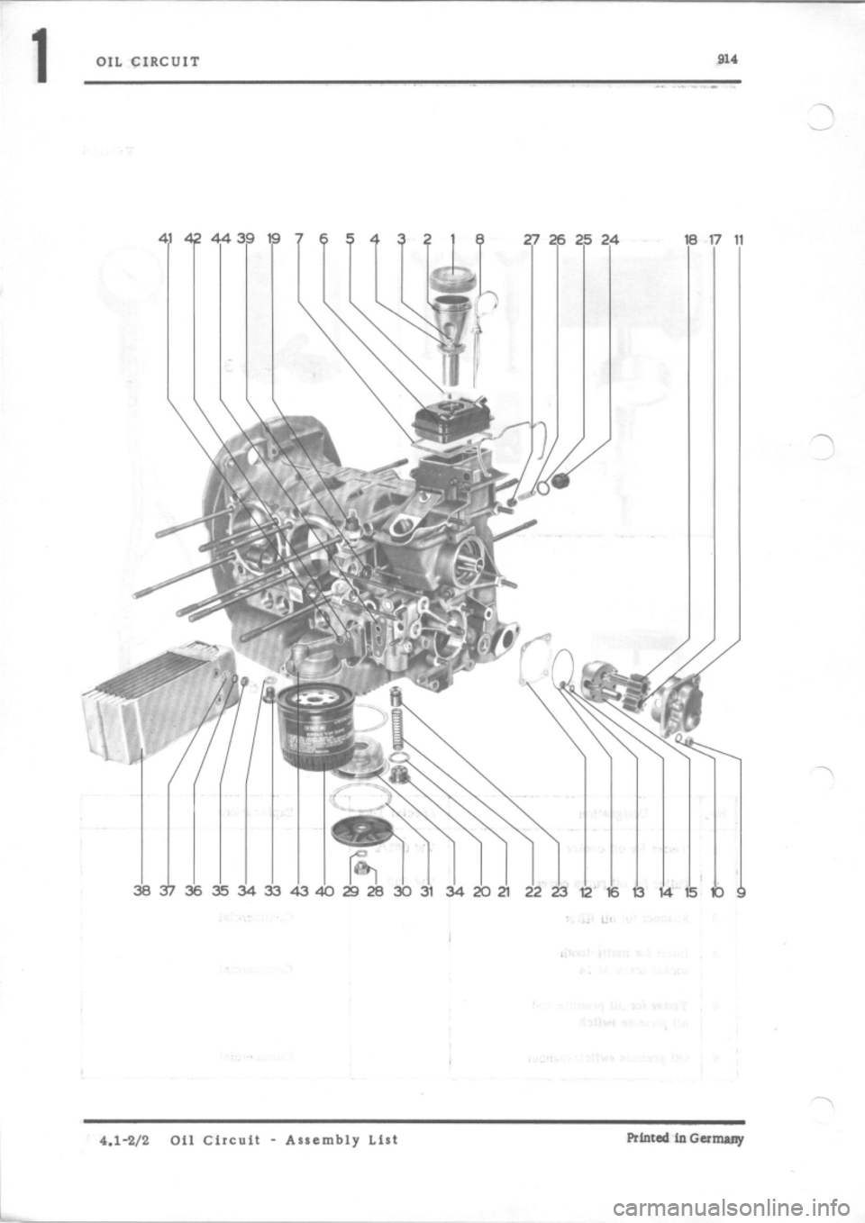 PORSCHE 914 1975 1.G Engine 2 Workshop Manual 