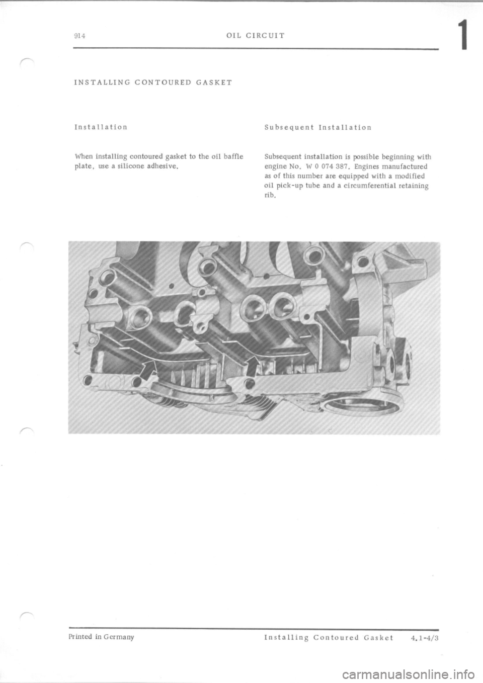 PORSCHE 914 1975 1.G Engine 2 Workshop Manual 