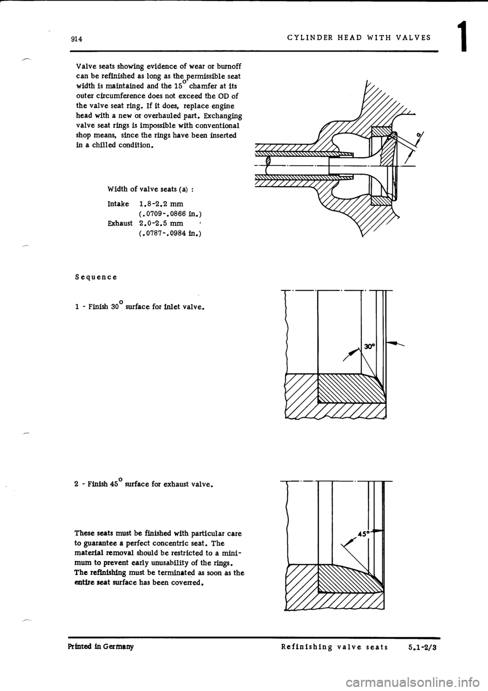 PORSCHE 914 1975 1.G Engine 2 Workshop Manual 