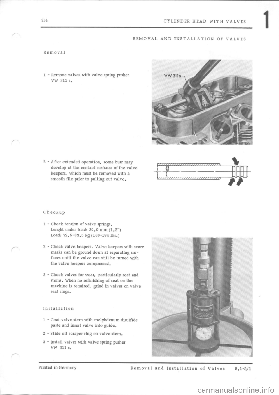 PORSCHE 914 1975 1.G Engine 2 Workshop Manual 