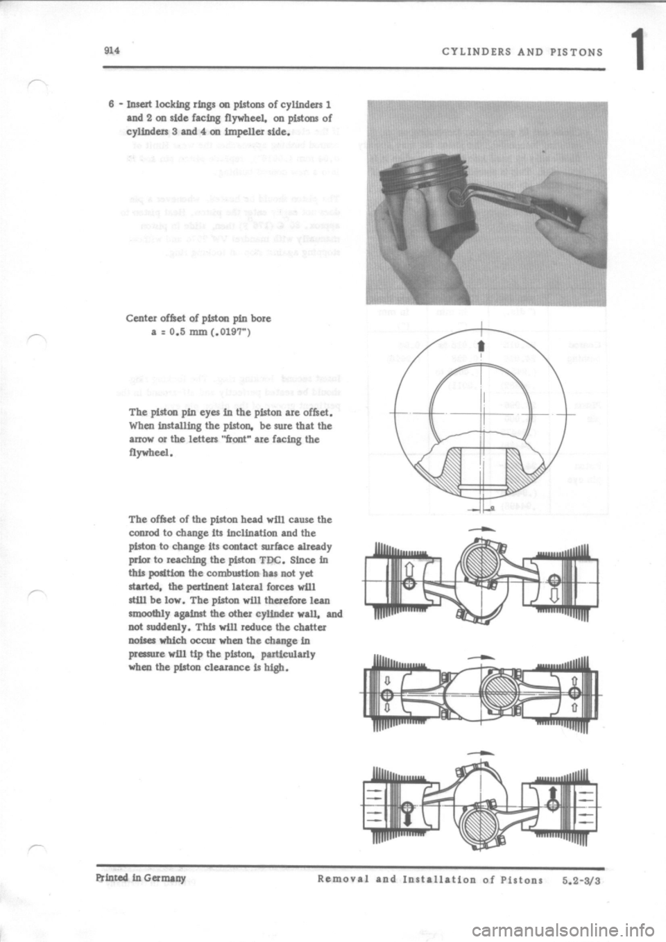 PORSCHE 914 1975 1.G Engine 2 Workshop Manual 