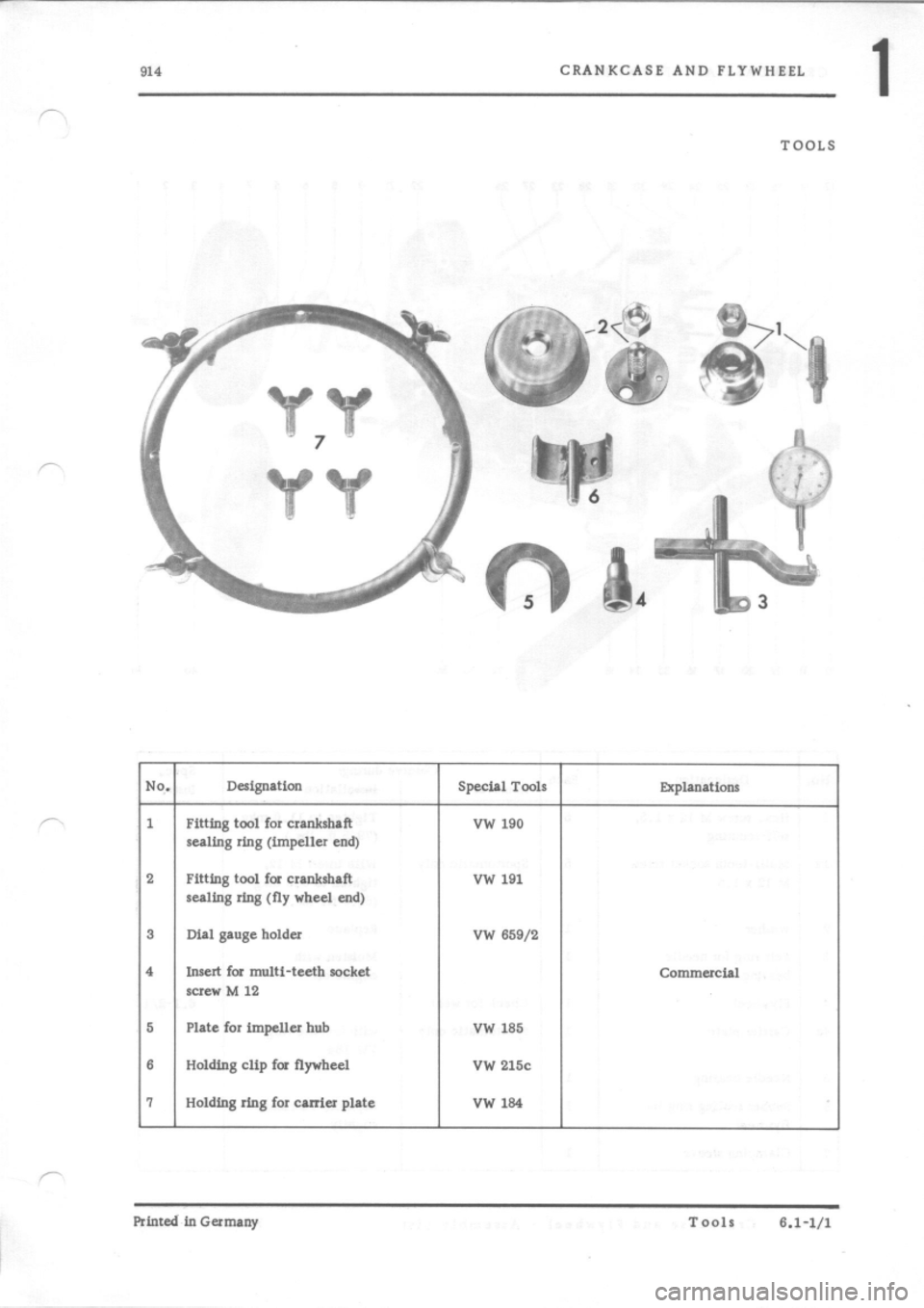 PORSCHE 914 1975 1.G Engine 2 Workshop Manual 