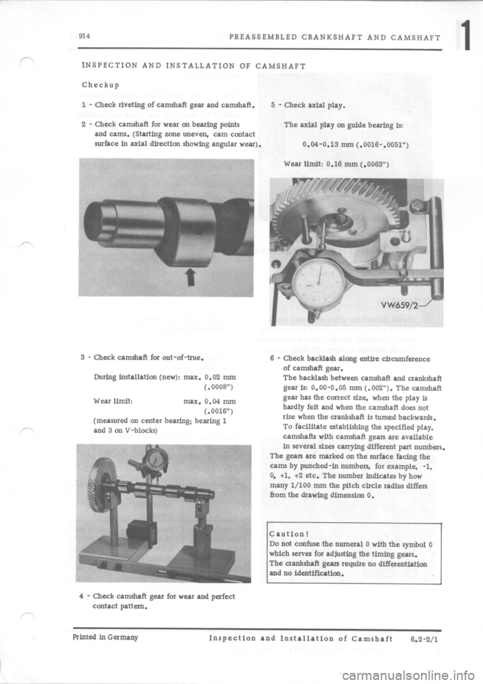 PORSCHE 914 1975 1.G Engine 2 Workshop Manual 