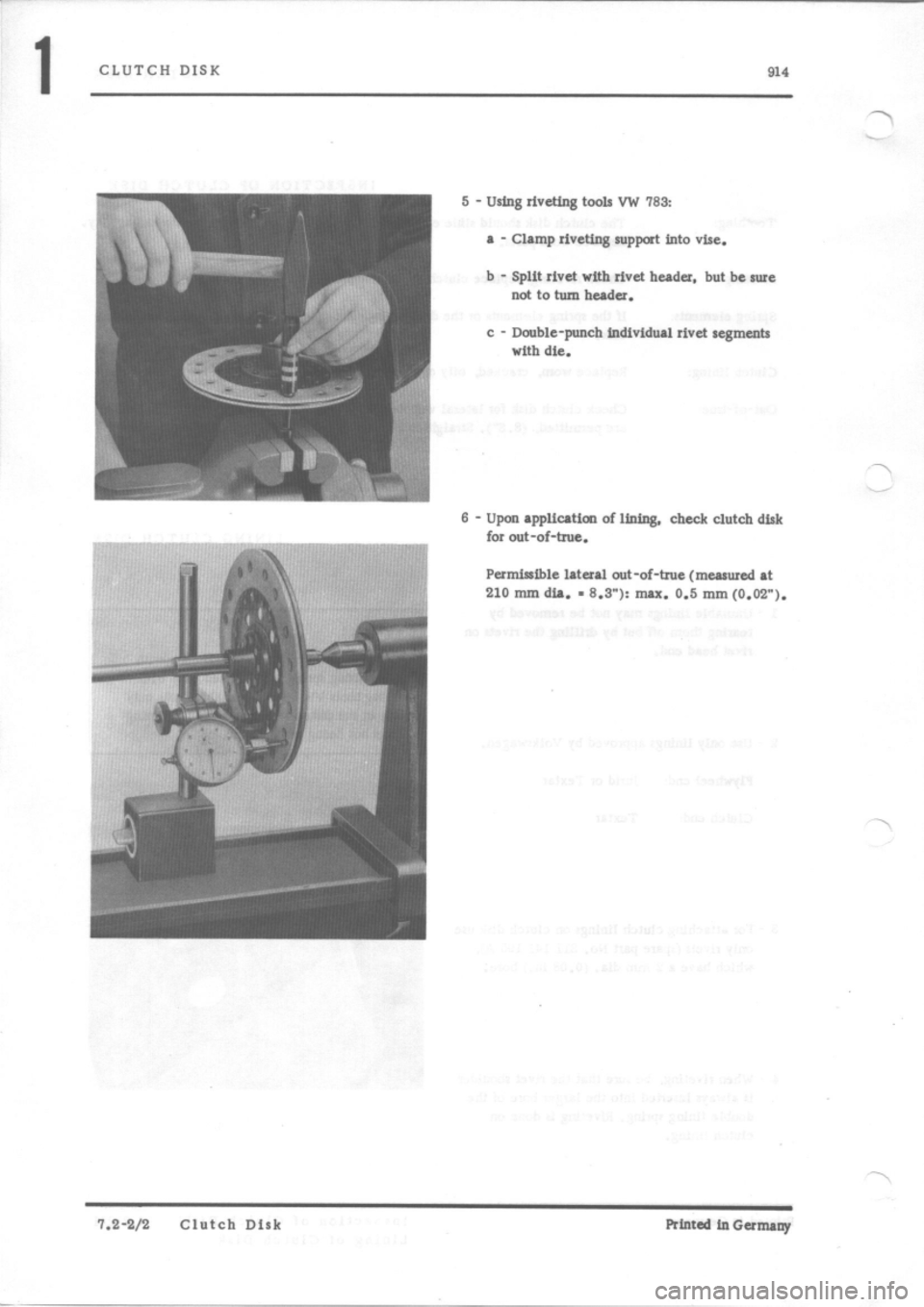 PORSCHE 914 1970 1.G Engine 3 Workshop Manual 