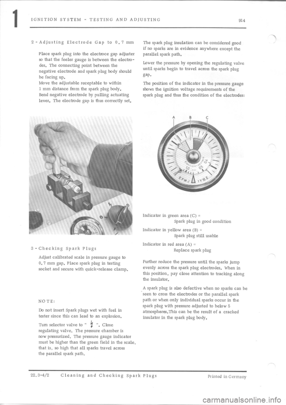 PORSCHE 914 1970 1.G Engine 3 Workshop Manual 