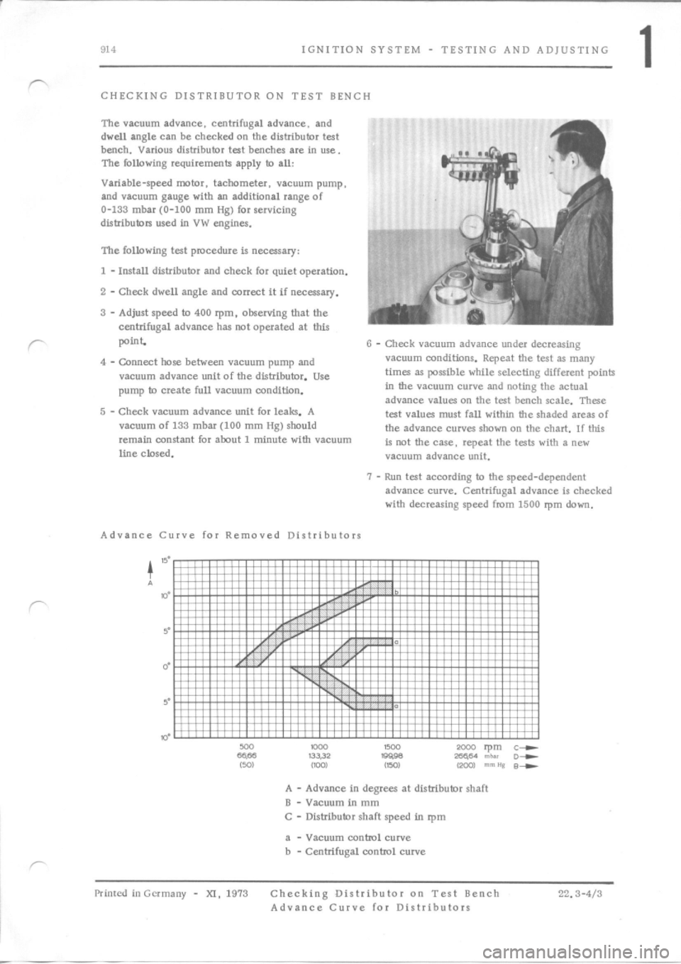 PORSCHE 914 1970 1.G Engine 3 Workshop Manual 