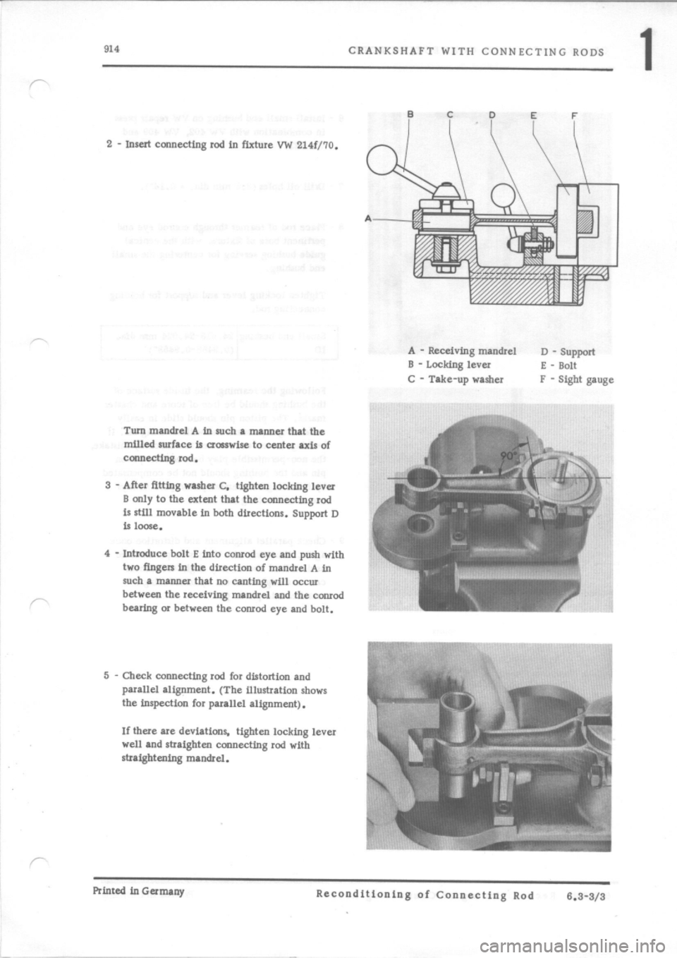 PORSCHE 914 1970 1.G Engine 3 Workshop Manual 