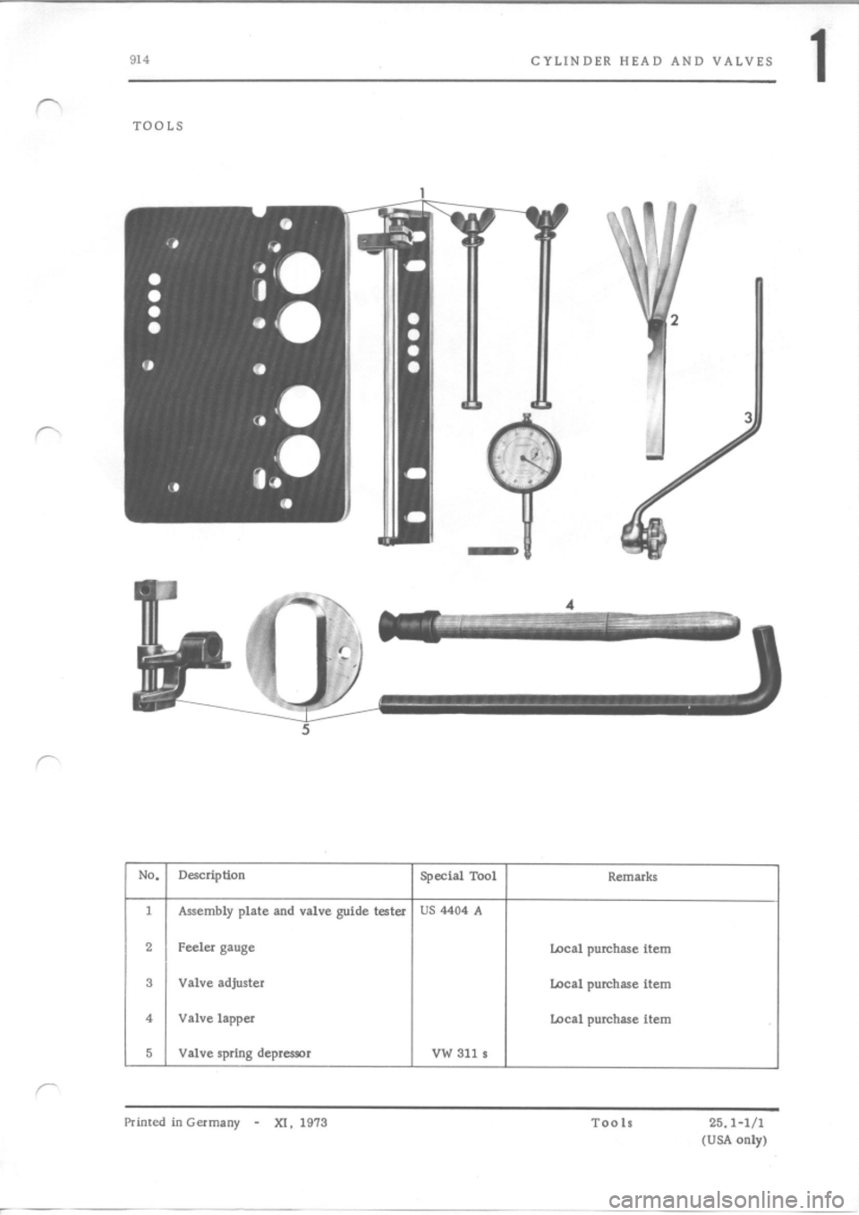 PORSCHE 914 1975 1.G Engine 4 Workshop Manual 