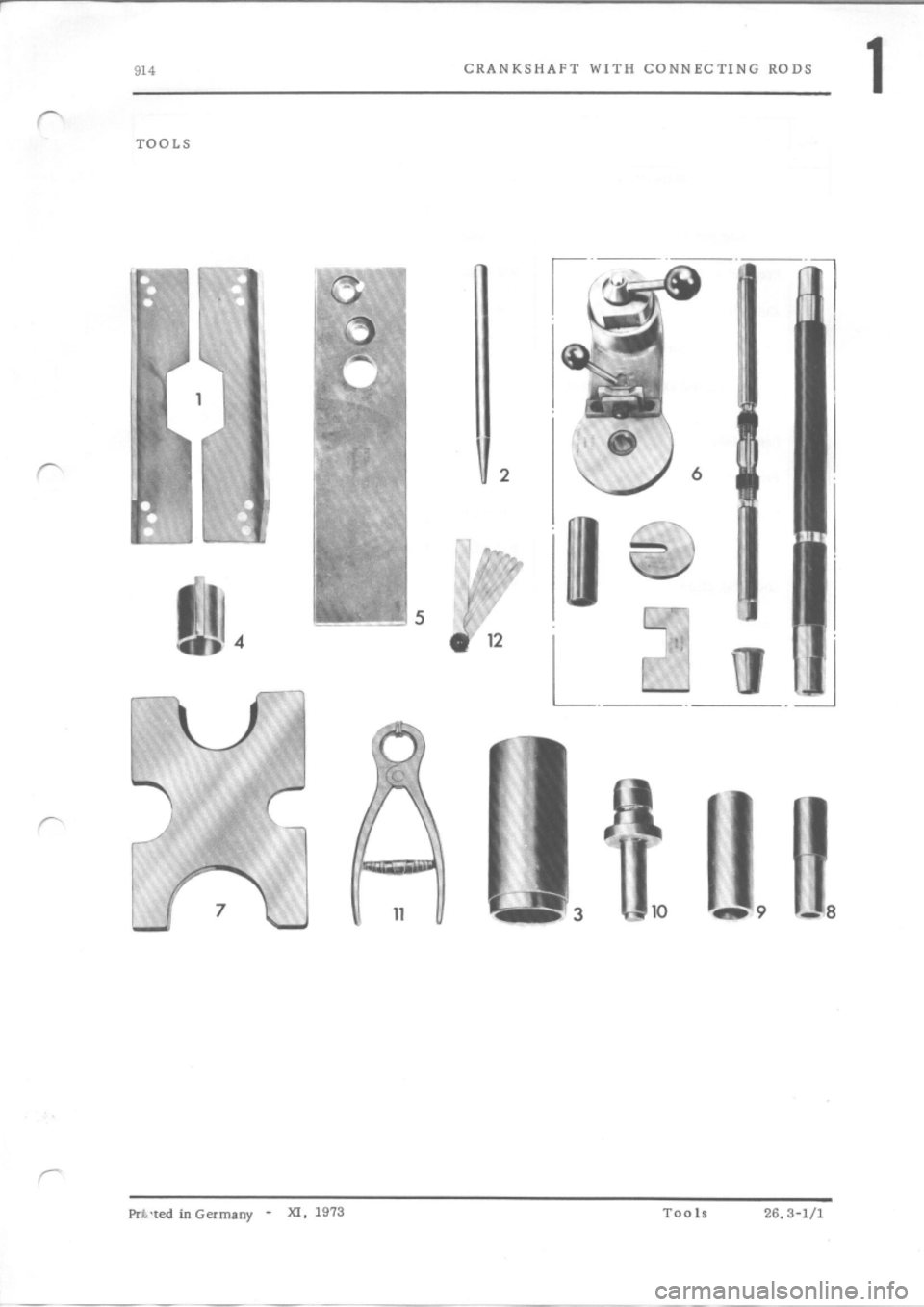 PORSCHE 914 1975 1.G Engine 4 Workshop Manual 