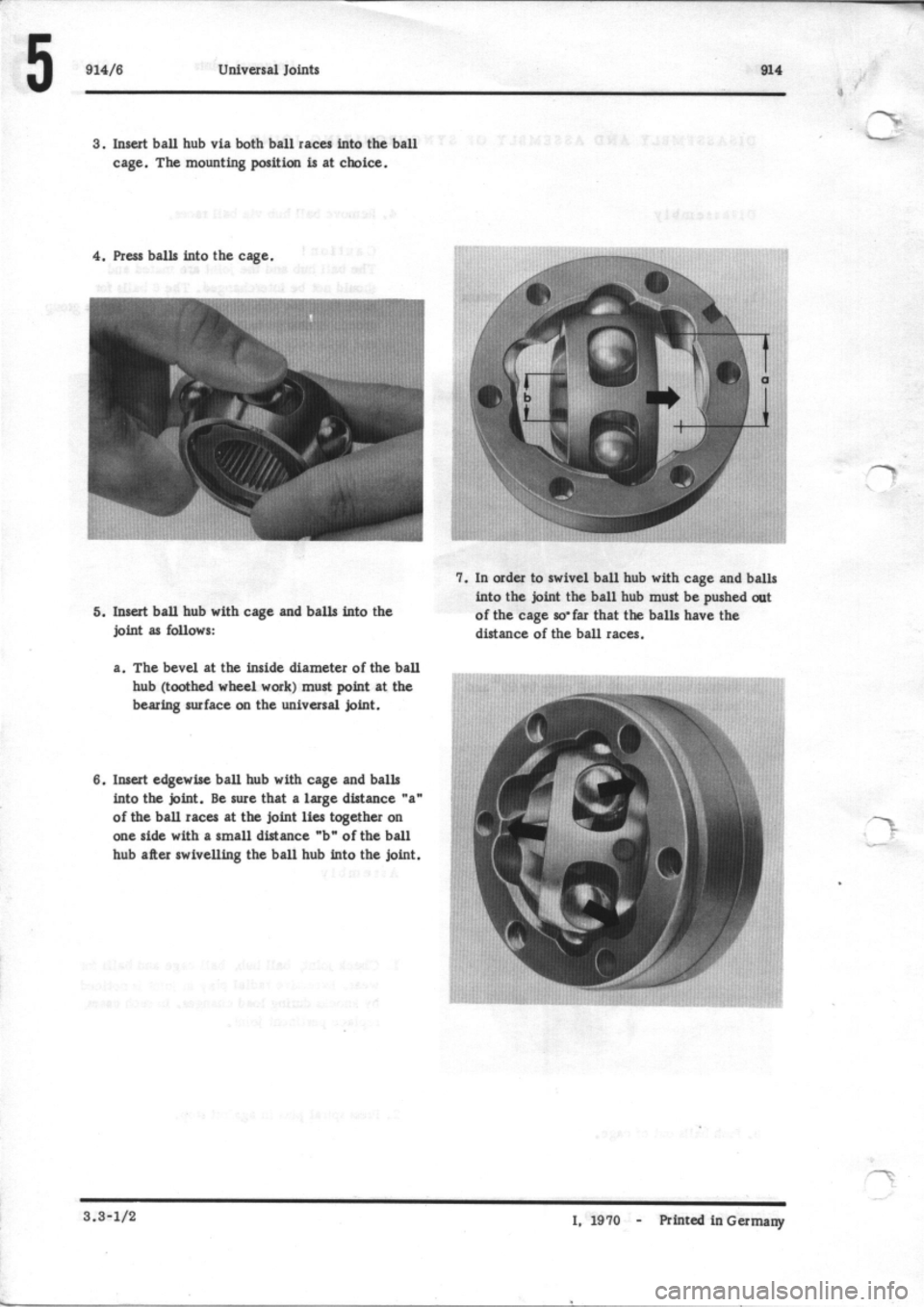PORSCHE 914 1974 1.G Rear Axle Workshop Manual 