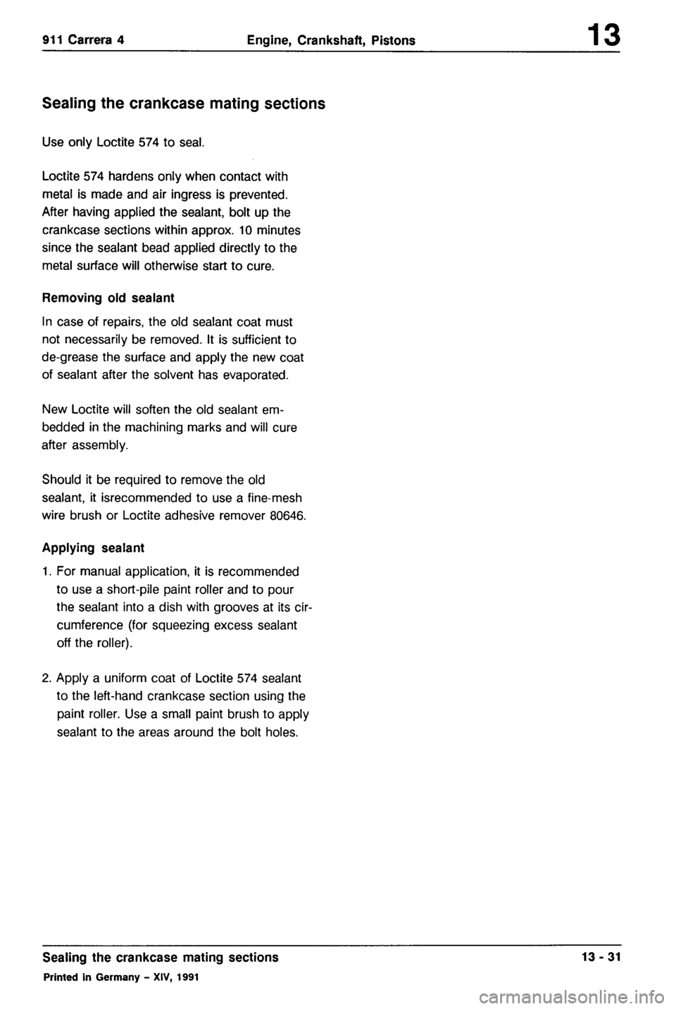 PORSCHE 964 1987 2.G Service Workshop Manual 