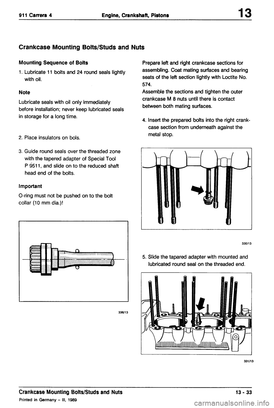 PORSCHE 964 1987 2.G Service Workshop Manual 