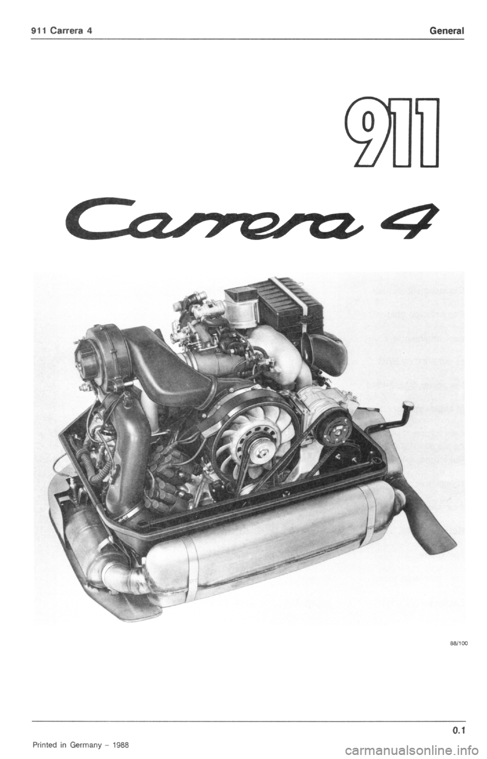 PORSCHE 964 1987 2.G Service Workshop Manual 