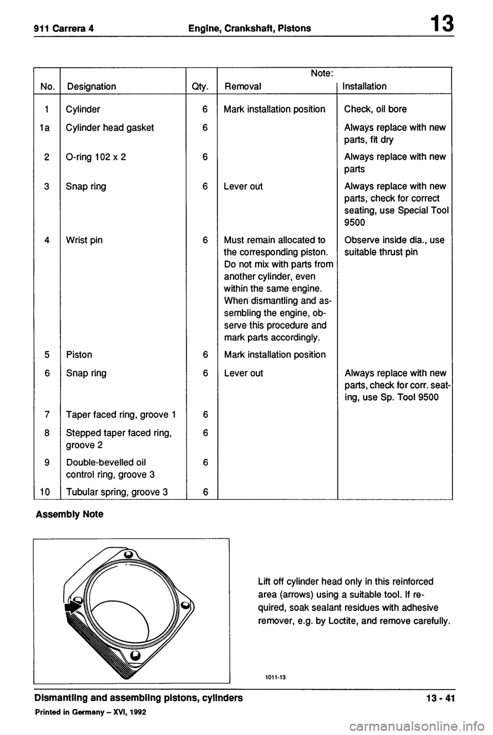 PORSCHE 964 1987 2.G Service Workshop Manual 