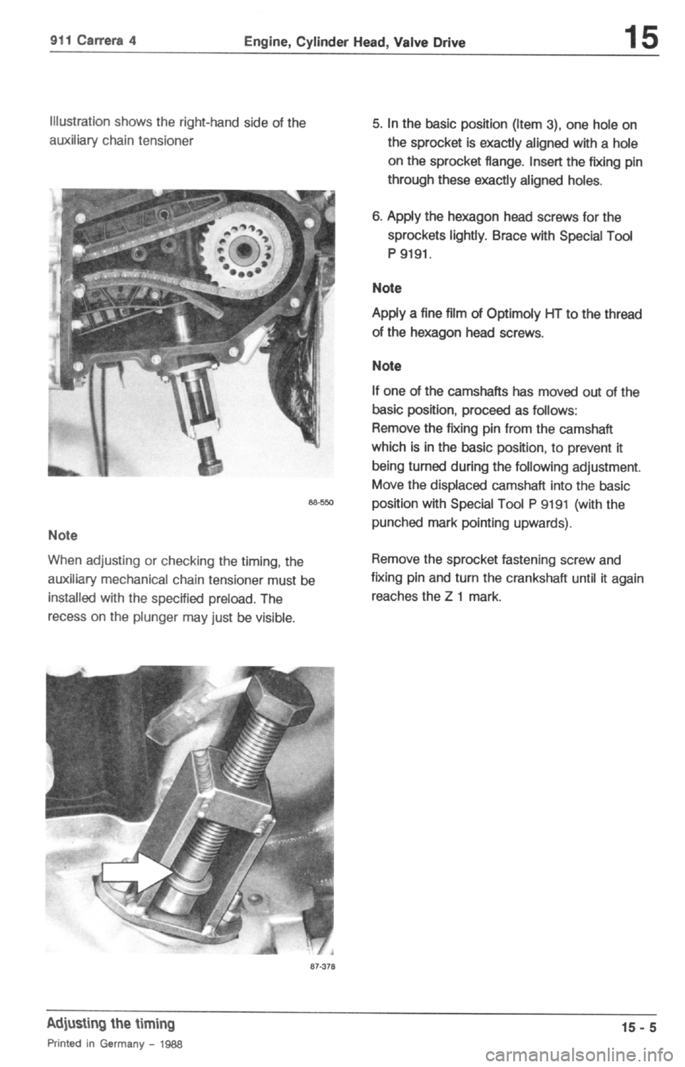 PORSCHE 964 1987 2.G Service Workshop Manual 