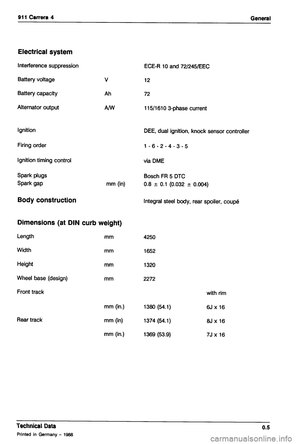 PORSCHE 964 1987 2.G Service Workshop Manual 