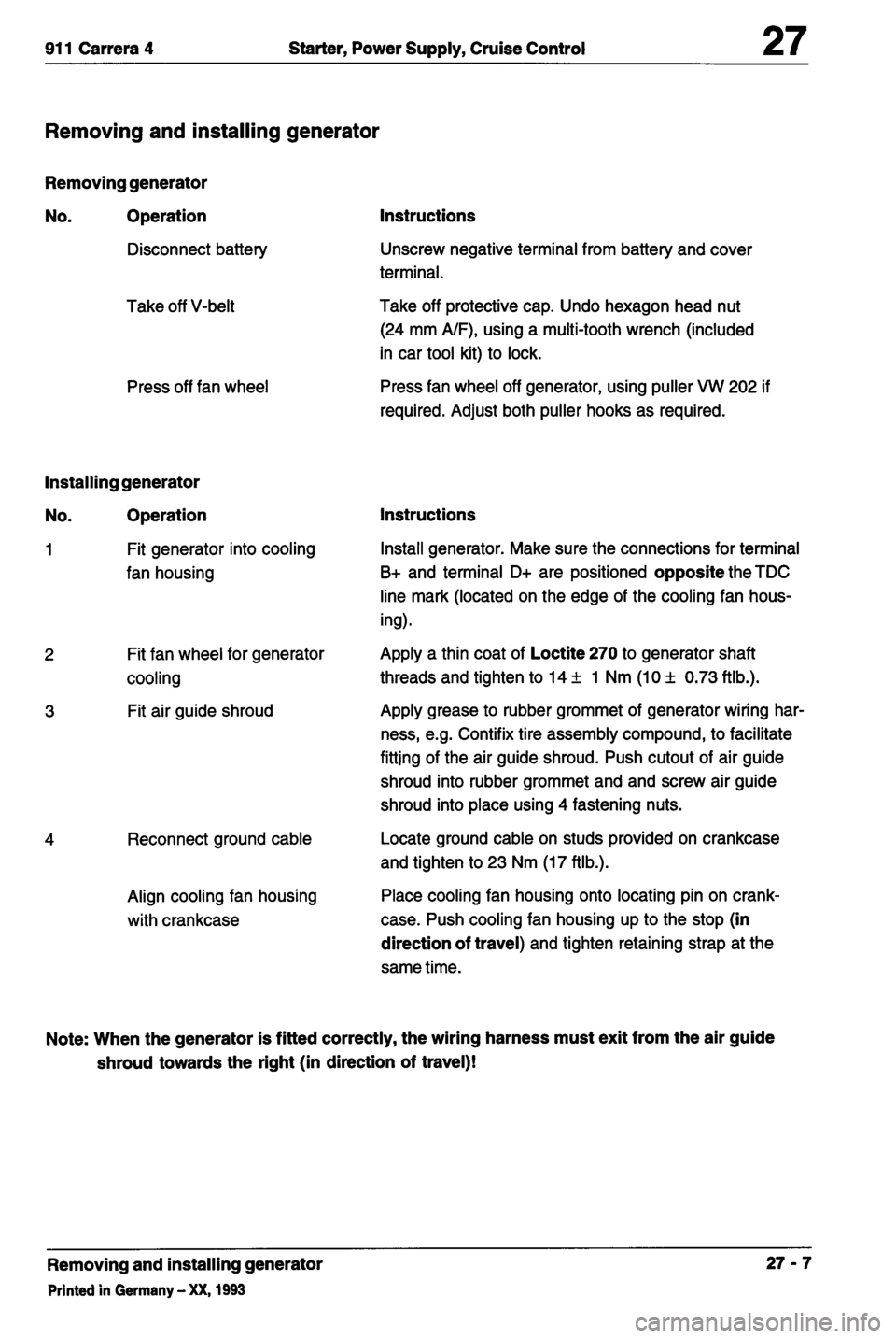 PORSCHE 964 1987 2.G Service Workshop Manual 