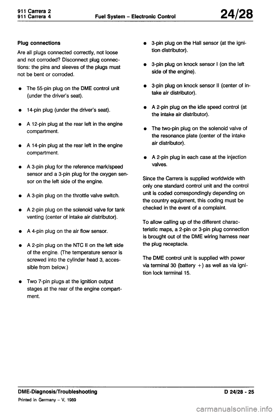 PORSCHE 964 1987 2.G Service Workshop Manual 