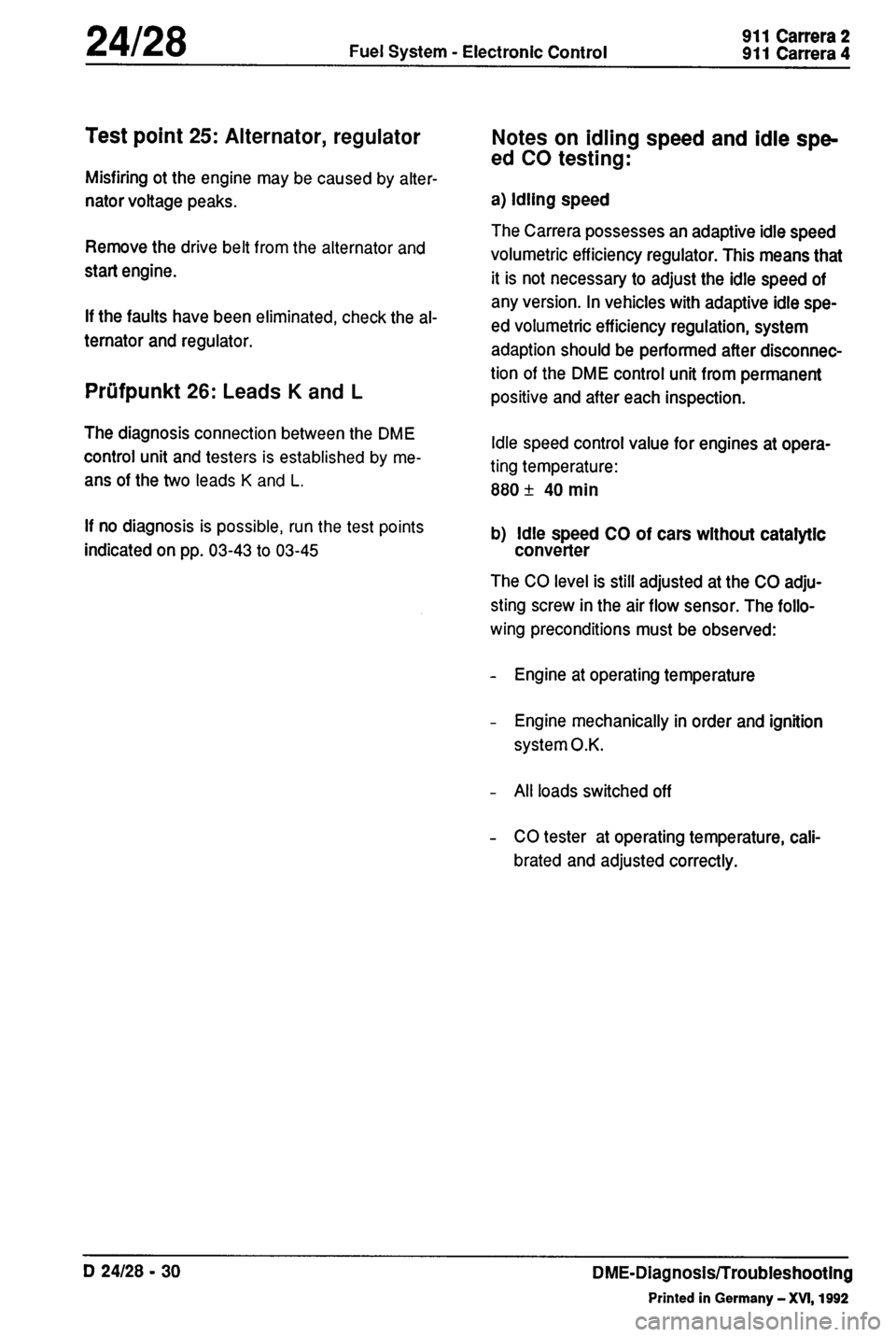 PORSCHE 964 1987 2.G Service Workshop Manual 