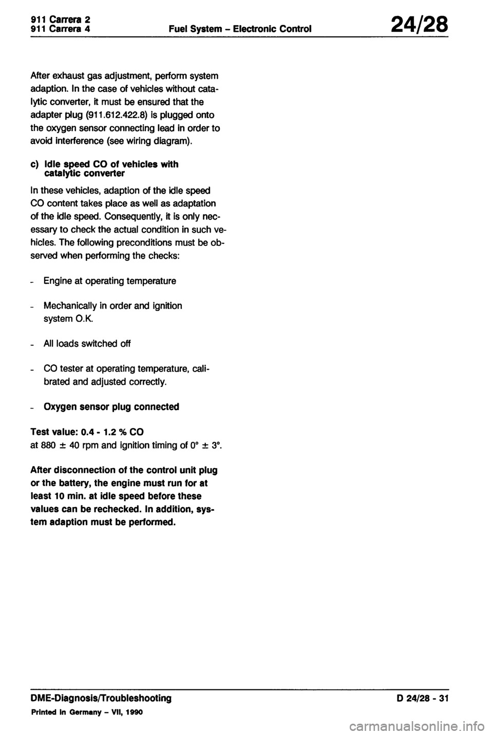 PORSCHE 964 1987 2.G Service Workshop Manual 