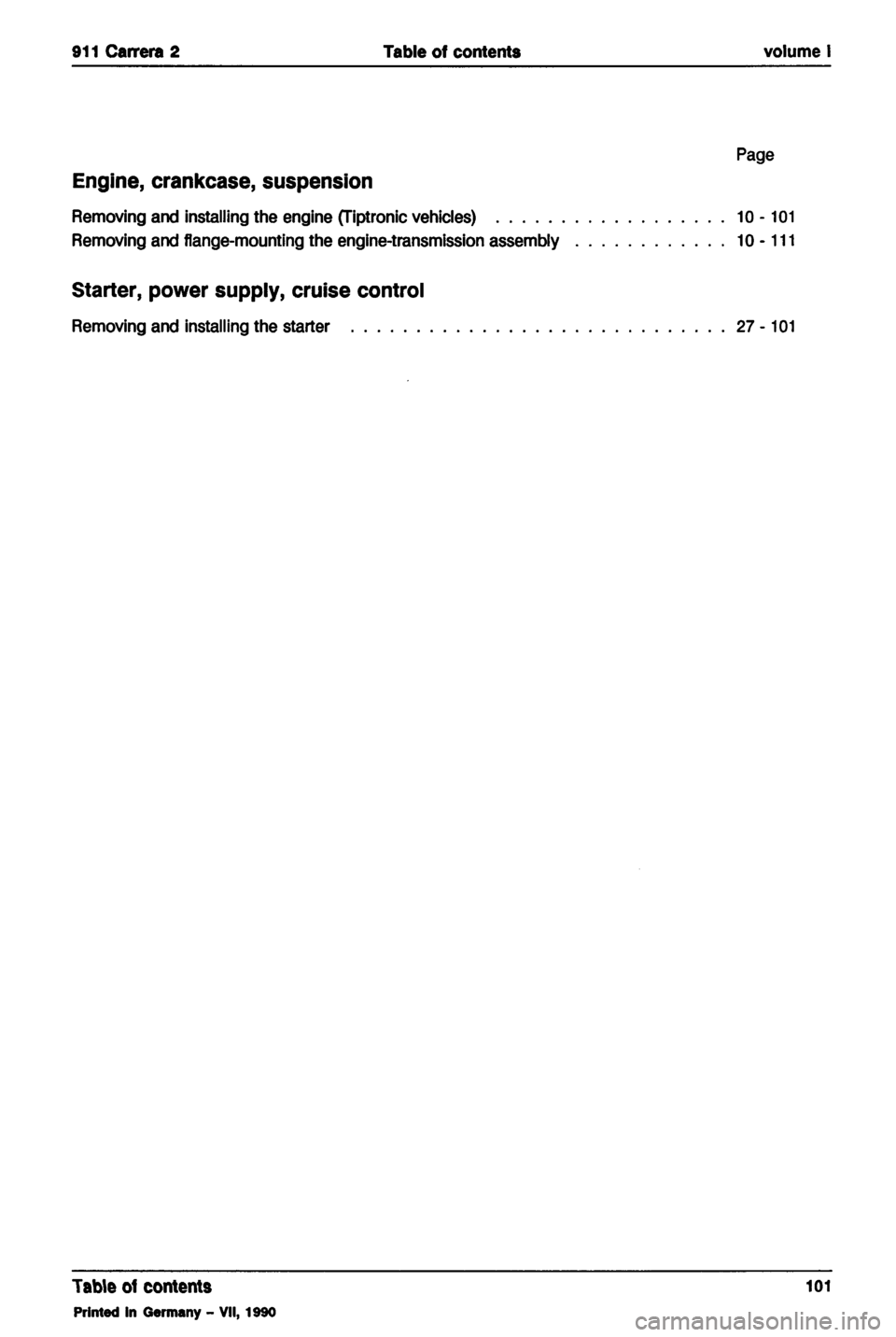 PORSCHE 964 1987 2.G Service Workshop Manual 