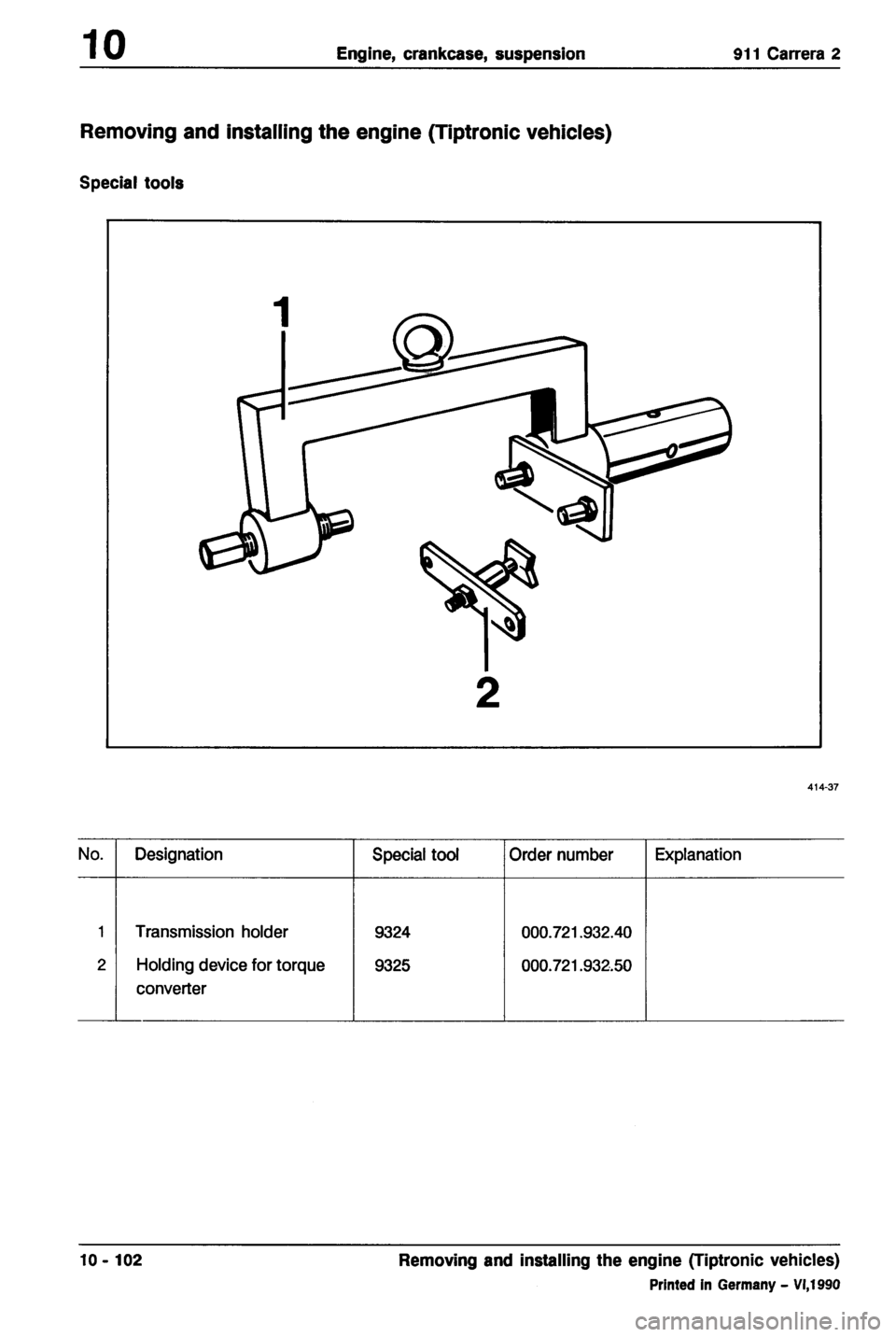 PORSCHE 964 1987 2.G Service Workshop Manual 