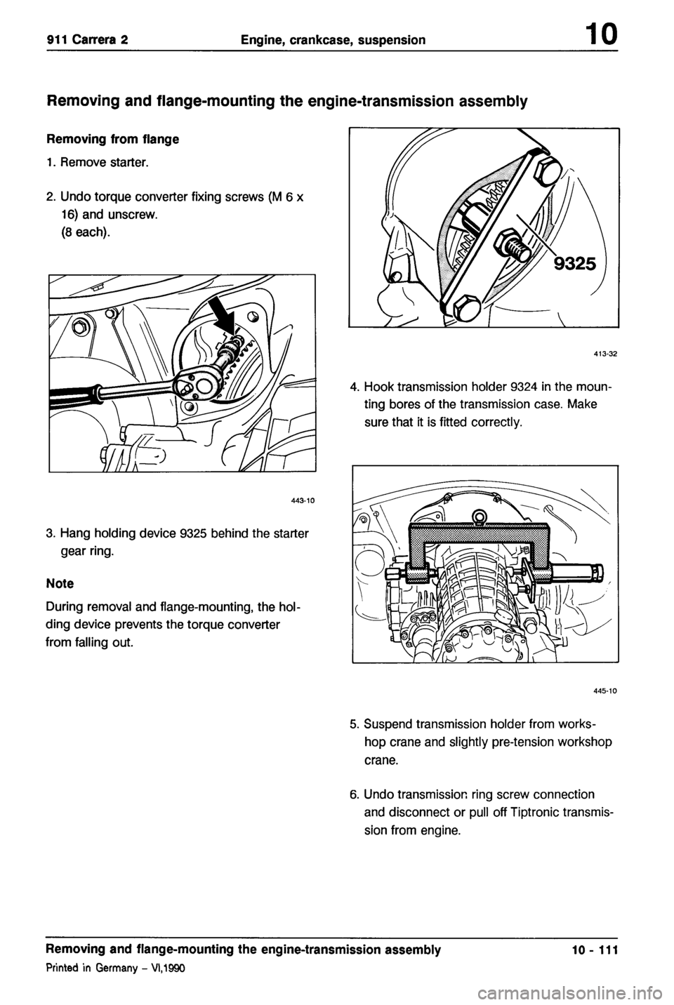PORSCHE 964 1987 2.G Service Workshop Manual 