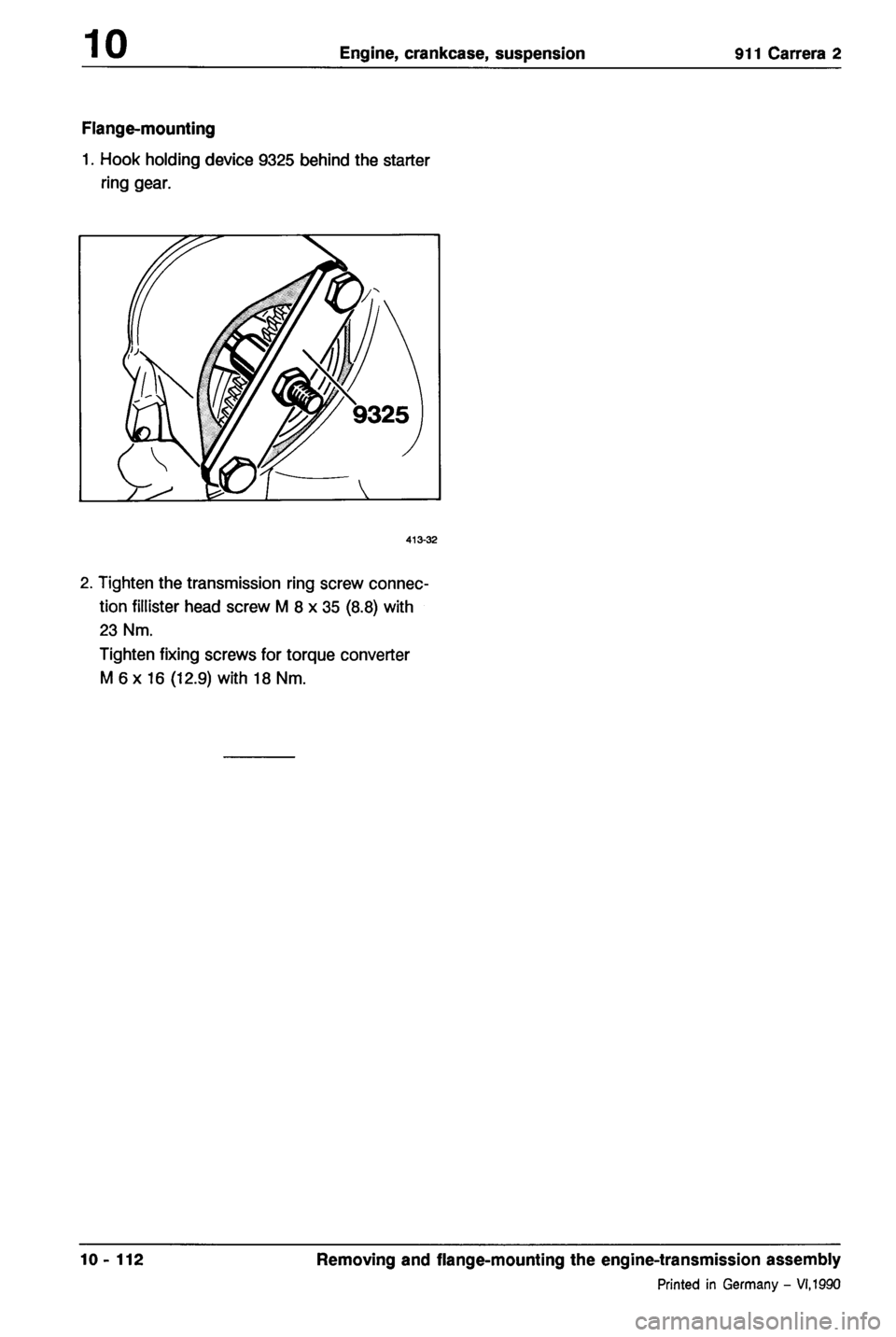 PORSCHE 964 1987 2.G Service Workshop Manual 