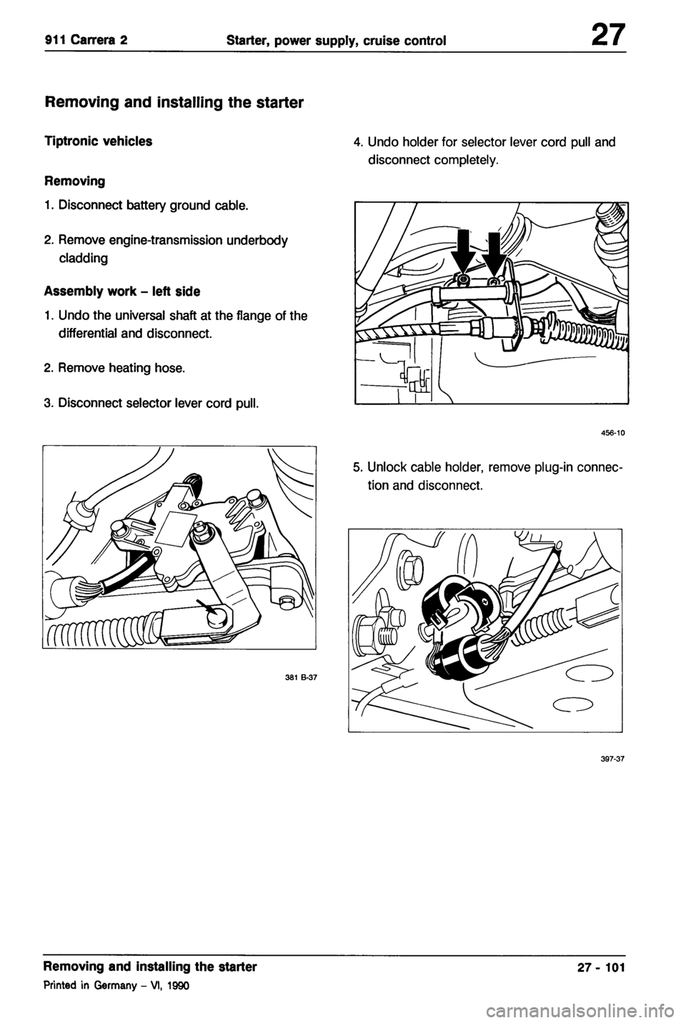 PORSCHE 964 1987 2.G Service Workshop Manual 