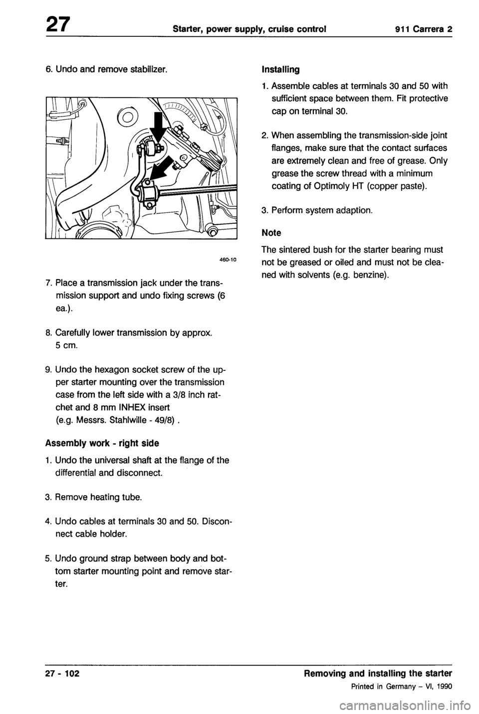 PORSCHE 964 1987 2.G Service Workshop Manual 