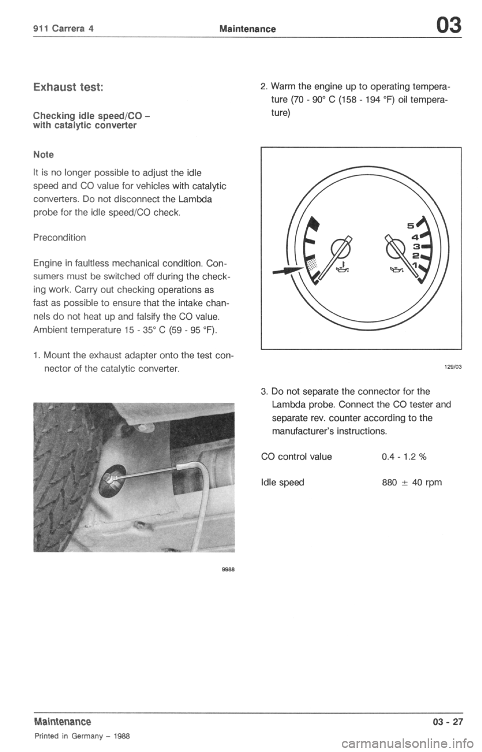 PORSCHE 964 1987 2.G Service Workshop Manual 