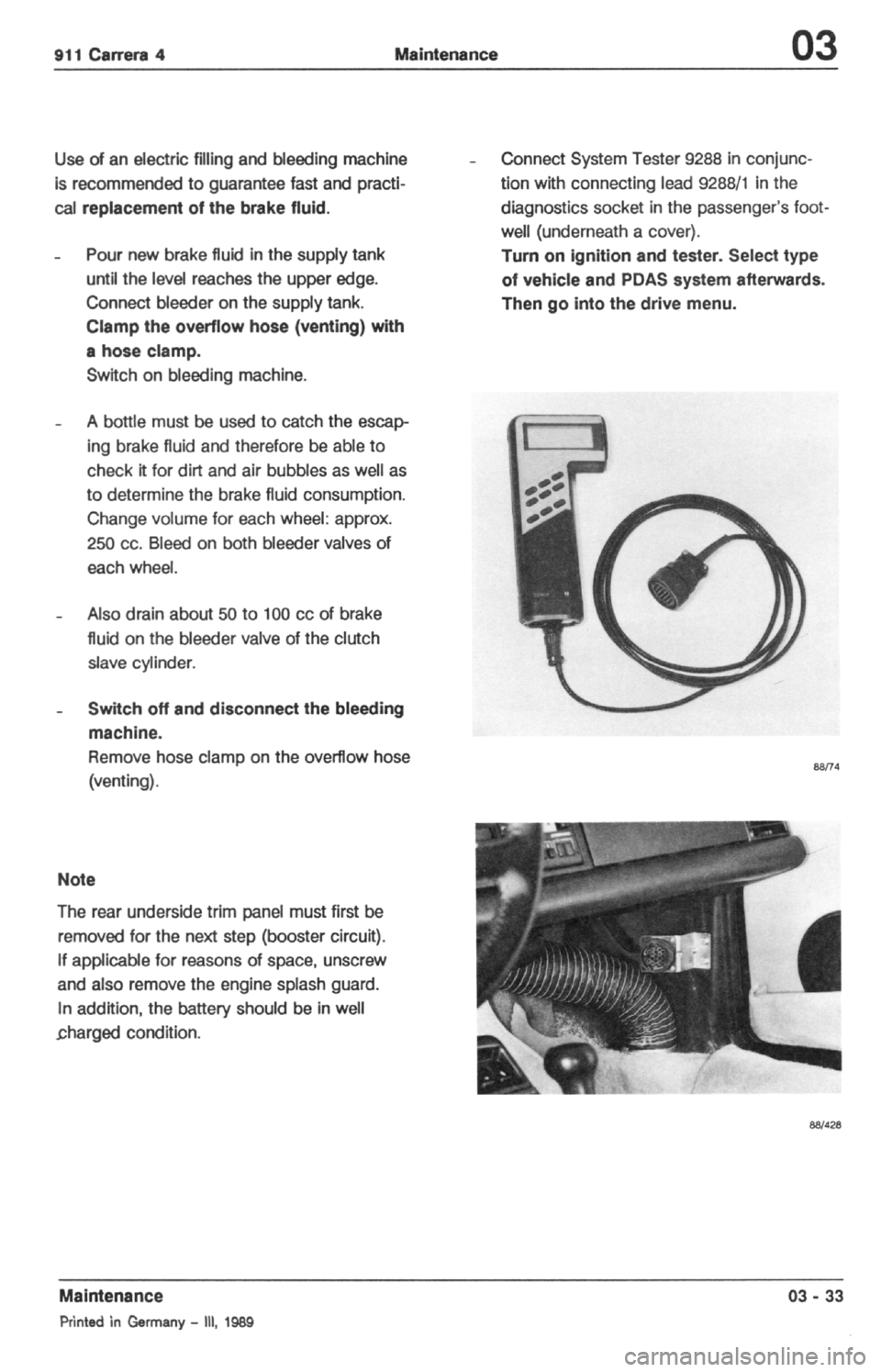 PORSCHE 964 1987 2.G Service Workshop Manual 
