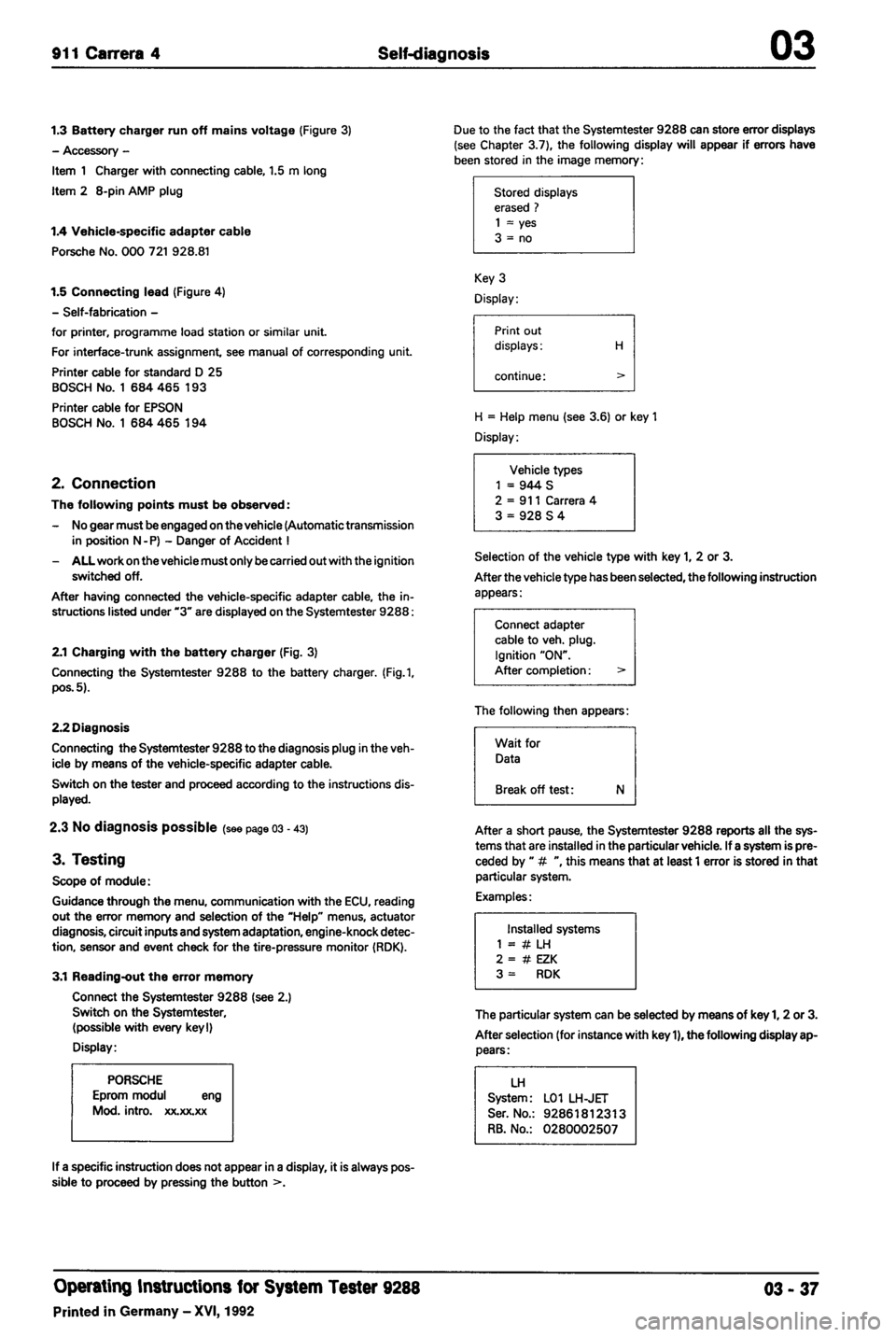 PORSCHE 964 1987 2.G Service Workshop Manual 
