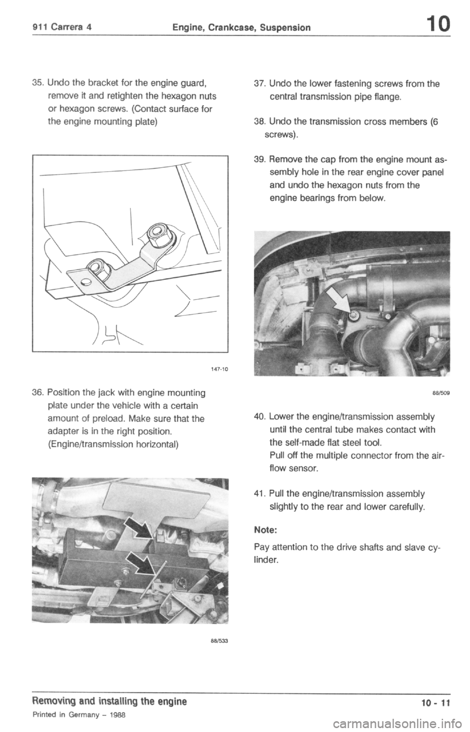 PORSCHE 964 1987 2.G Service Workshop Manual 