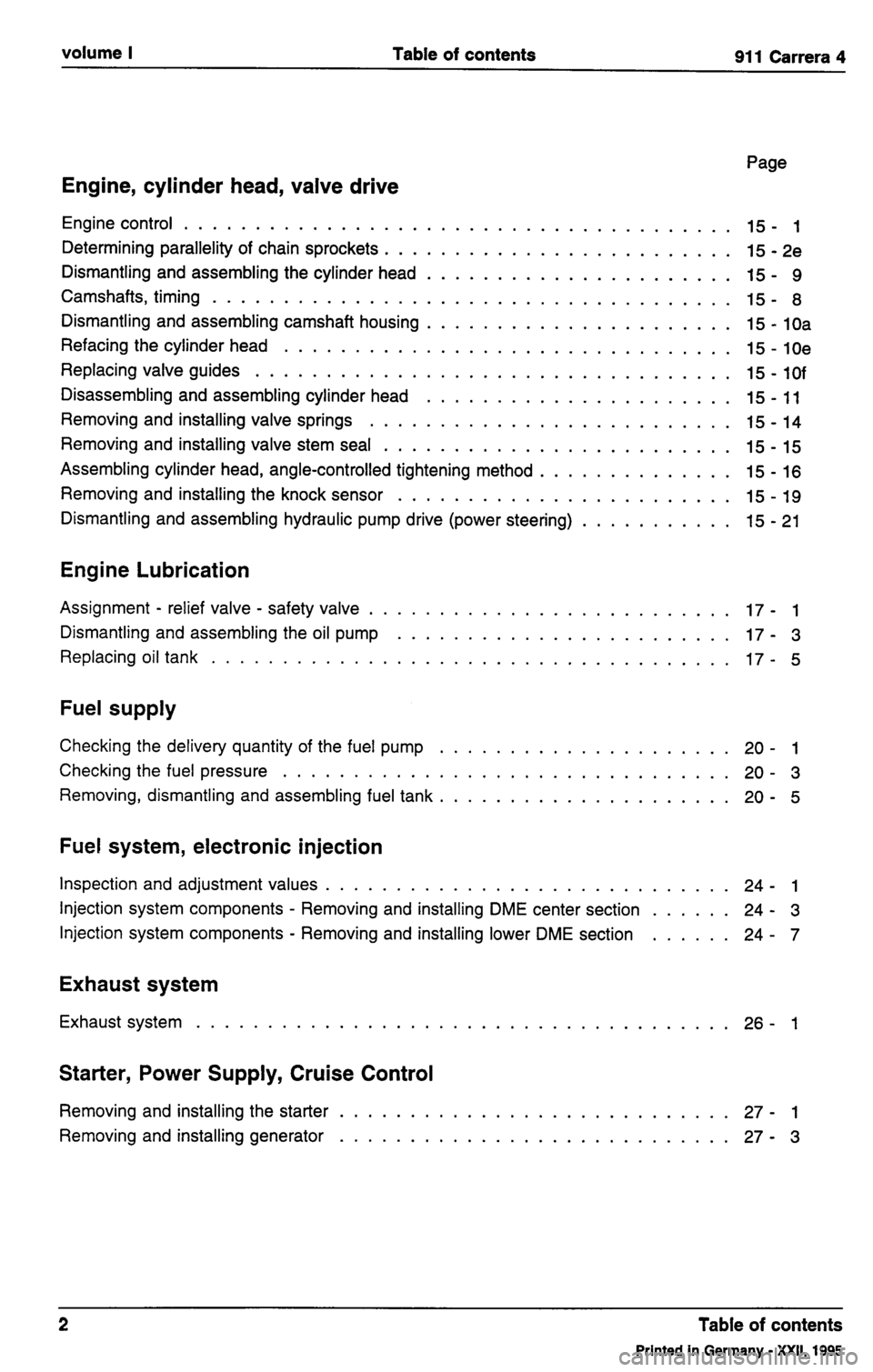 PORSCHE 964 1987 2.G Service Workshop Manual 