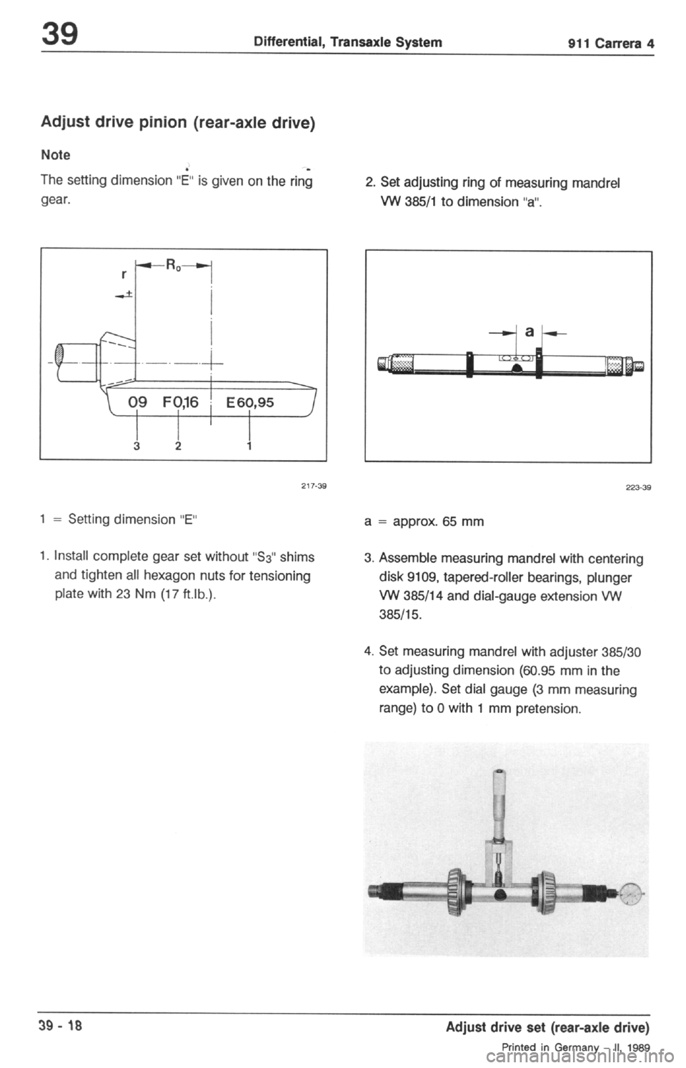 PORSCHE 964 1987 2.G Service Workshop Manual 2 